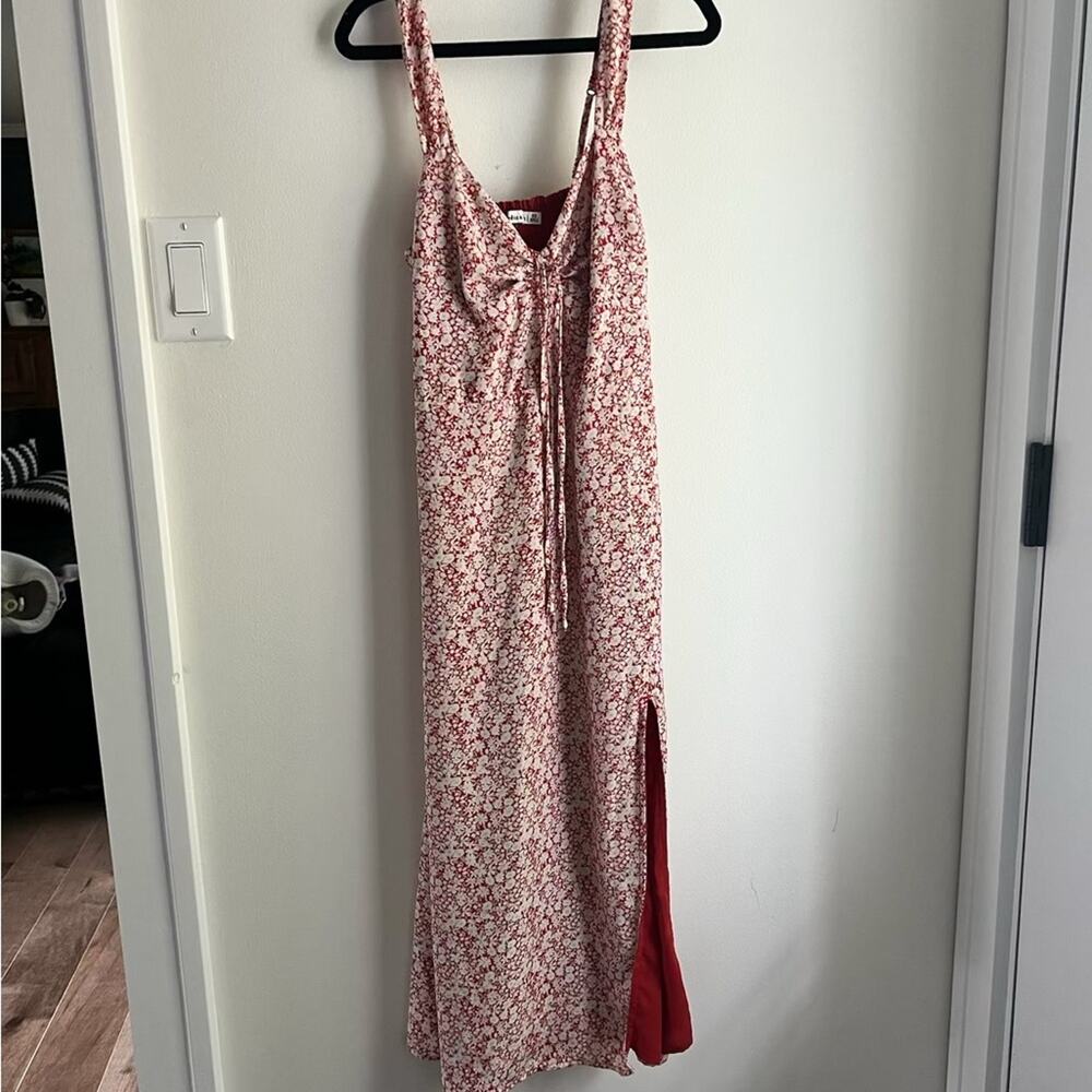 Abercrombie & Fitch Women's Red Floral Maxi Dress (X-Small)